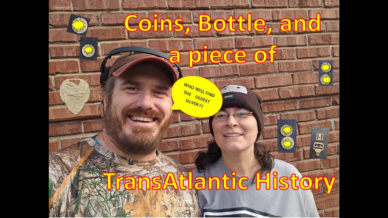 Coins, a Bottle, & some Transatlantic History Metal Detected near a Vacant House  in town