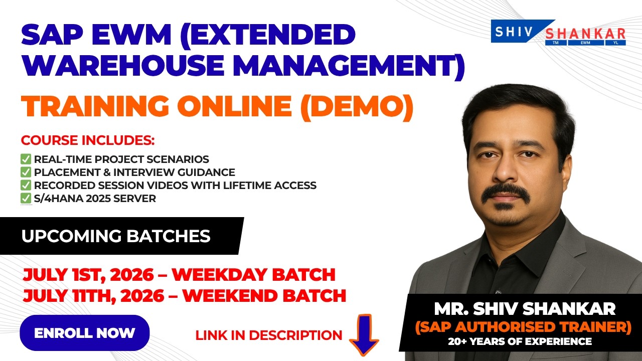 SAP S/4HANA EWM (Extended Warehouse Management) Demo | SAP EWM Training @ShivShankarSAPTrainer
