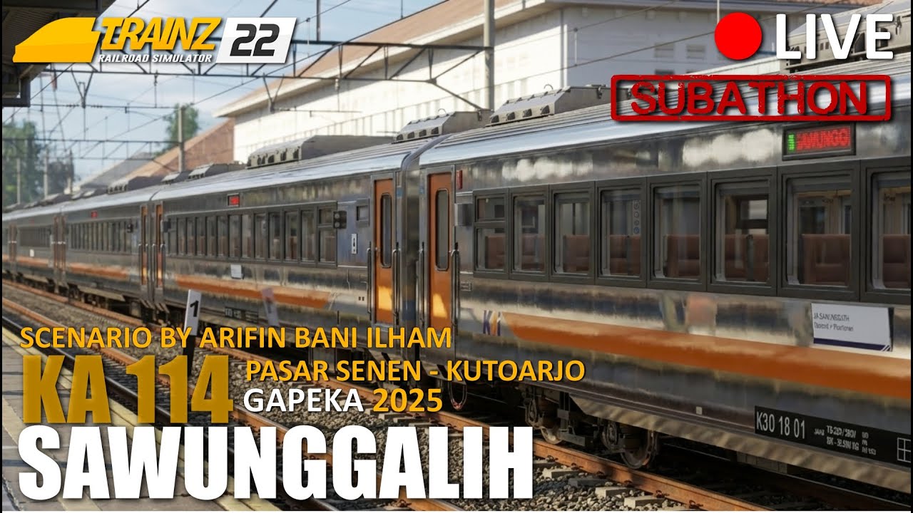 🔴 [LIVE] SALAH SATU KA TERTUA! Dinas KA 114 Sawunggalih (Subathon) | TRAINZ SIMULATOR INDONESIA