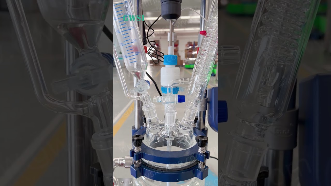 3L Floor Type Glass Reactor GR 3 #glassreactor #factory #labequipment
