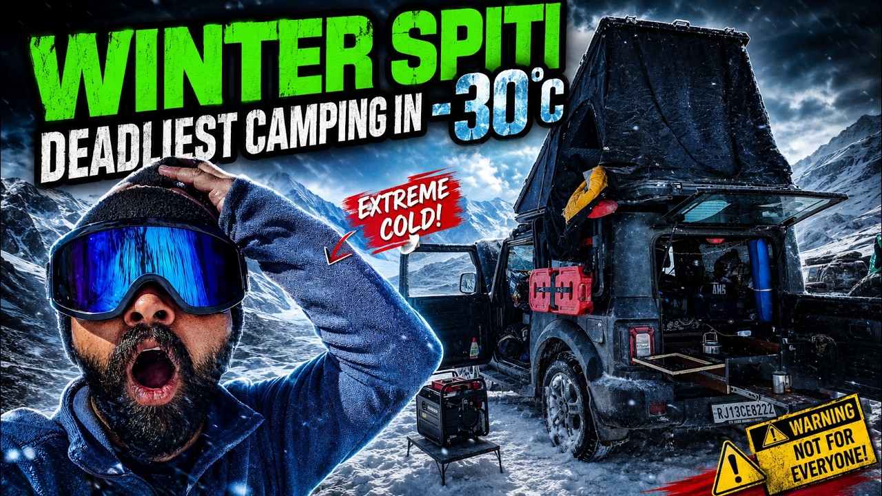 I Survived -30°C Rooftop Camping in Spiti… No One Lives Here in Snow! ❄️