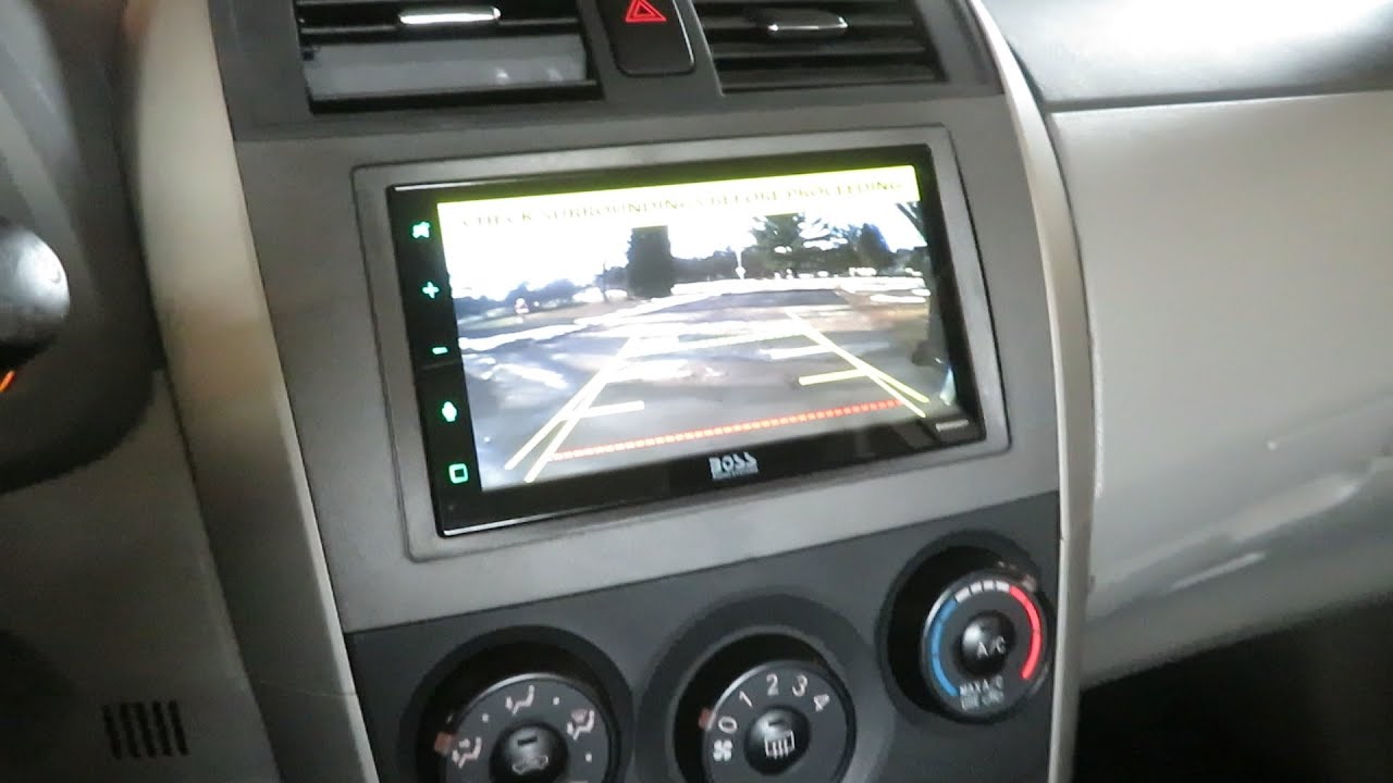 How to Replace a Stock Radio with Boss BV800ACP with Backup Camera Toyota Corolla