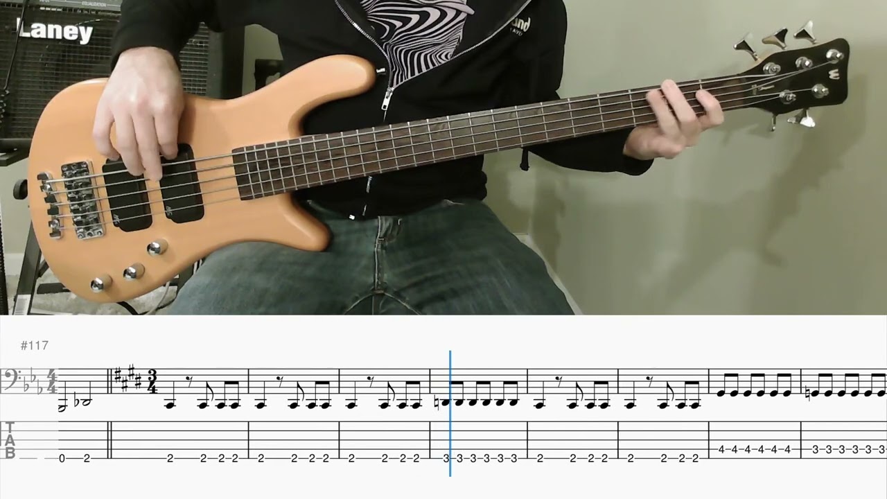 Dimmu Borgir - Vredesbyrd (bass cover with tab)