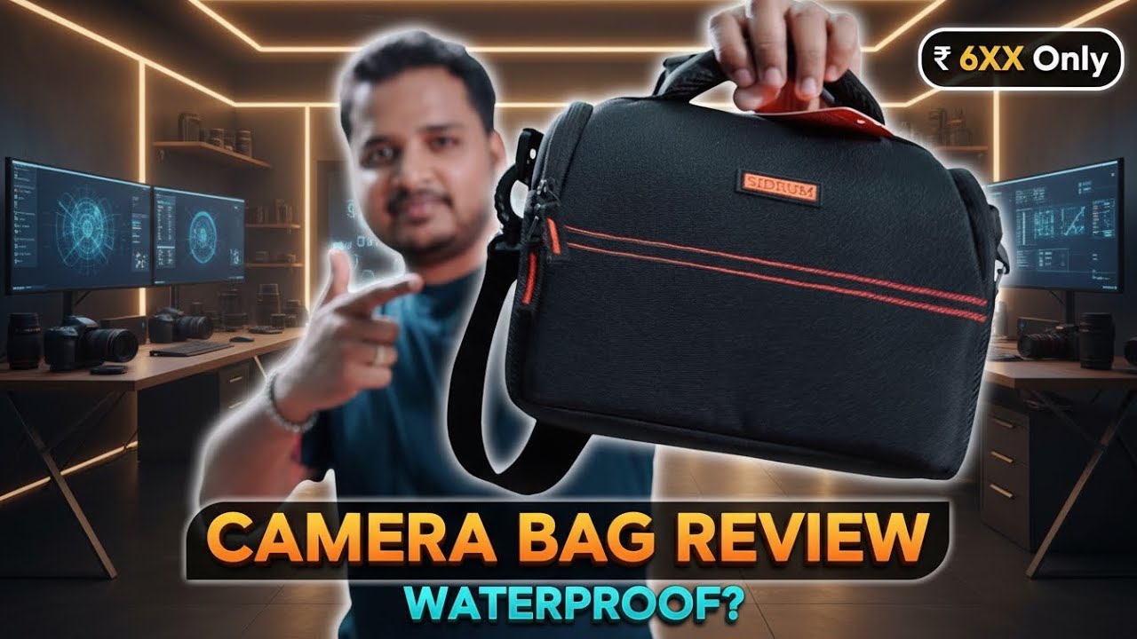 SIDRUM WF-18 Camera Bag Unboxing & Review | Waterproof DSLR/SLR Shoulder Bag | Rain Cover Included