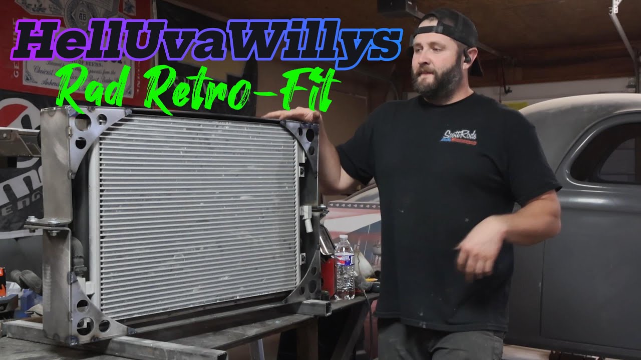 HellUvaWillys Build Pt. 12. Stuffing a Modern Radiator in a 1941 Willys Coupe