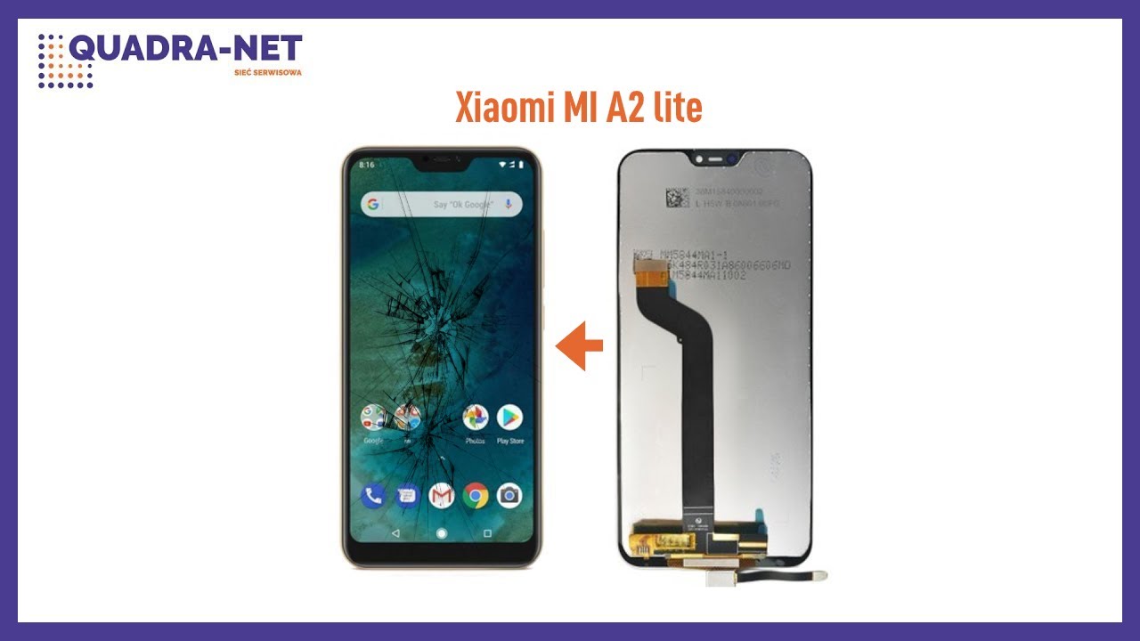 Xiaomi MI A2 lite (M1805D1SG) - Wymiana wyświetlacza | Screen Replacement, Repair