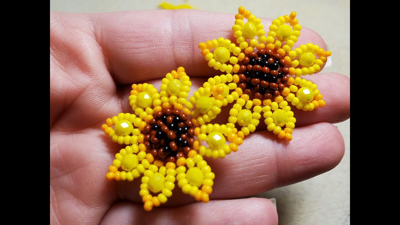 Little sunflower earrings