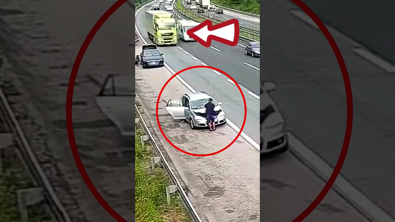 Как не следует останавливаться на аварийной полосе!