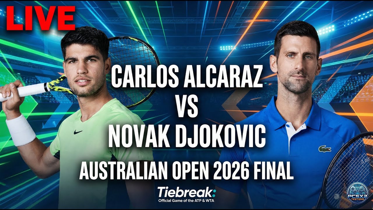 🔴Live: Carlos Alcaraz Vs Novak Djokovic - Aus Open 2026 - Men's Final - Official game of ATP