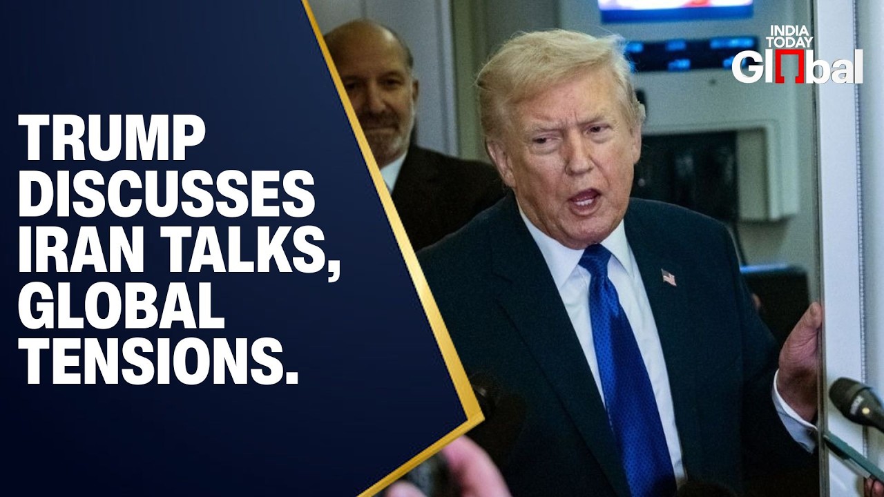 President Trump Press Gaggle on Air Force One on Iran Talks, Russia, Epstein Files & Washington