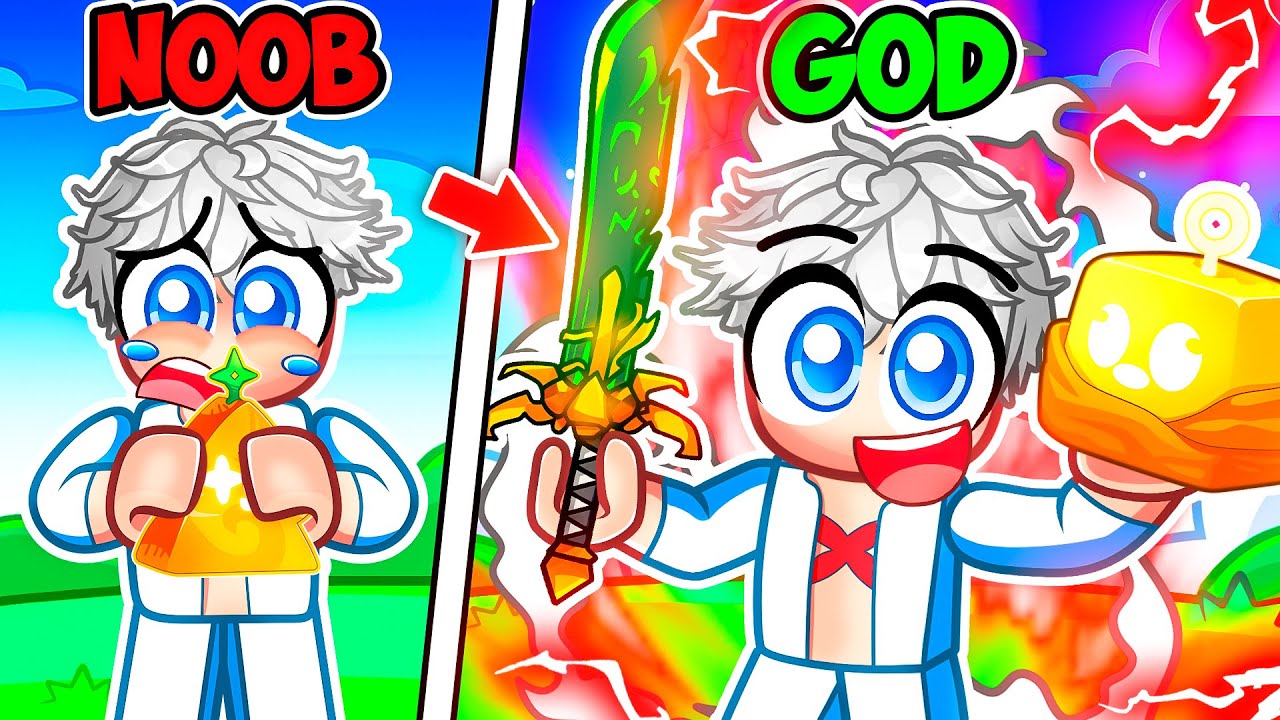 NOOB to GOD in Roblox Blox Fruits!