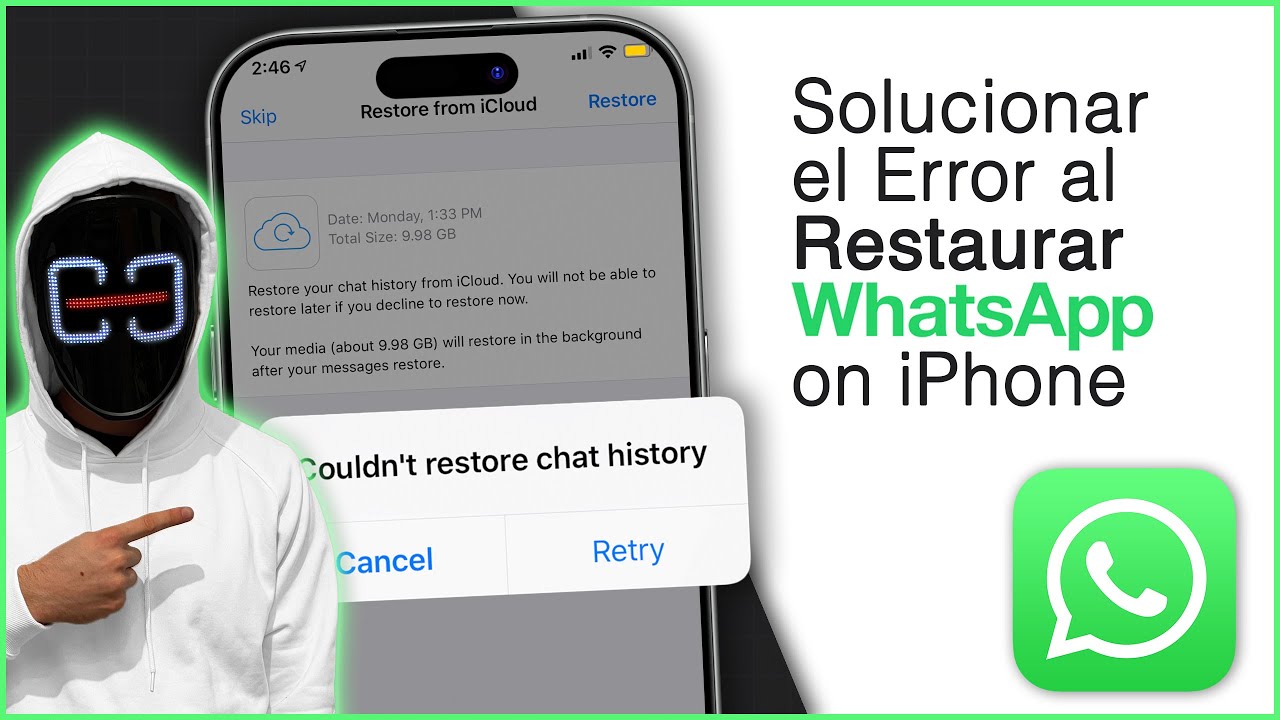 ¡Cómo Solucionar “No se Pudo Restaurar el Historial de Chats de WhatsApp” en iPhone! [6 Métodos]