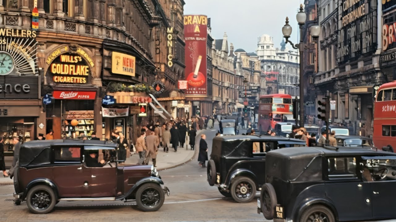 London in the 1930s | Restored Footage