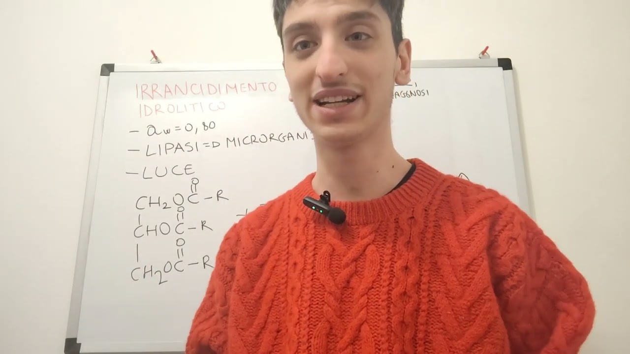 Lezione di chimica degli alimenti: irrancidimento idrolitico e chetonico. 