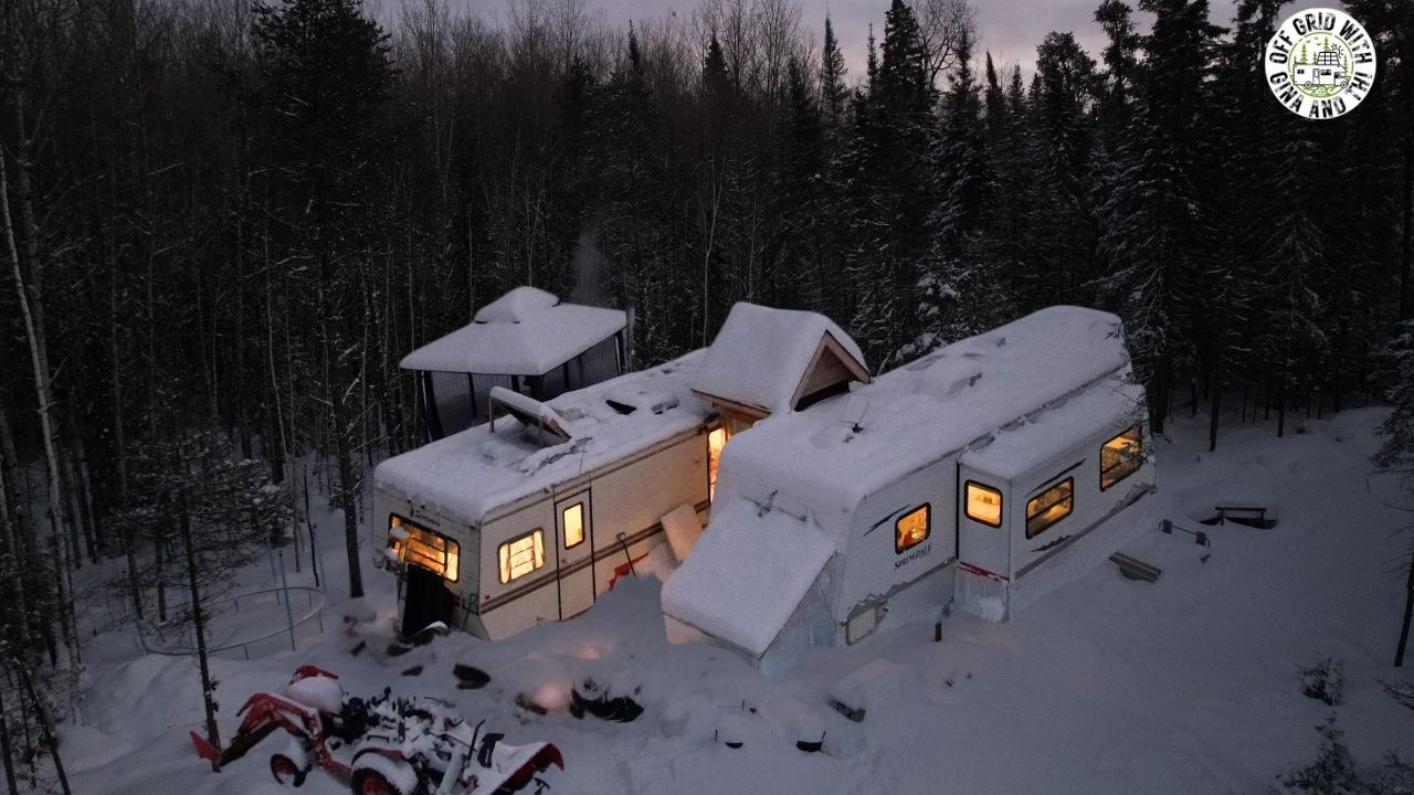 We have a PROBLEM... Living OFF GRID in 2 Trailers during FREEZING Temperatures