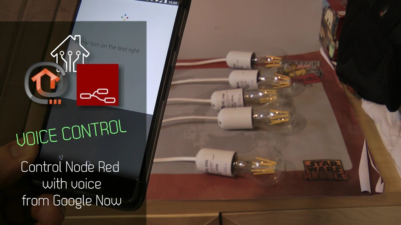 Управление Node Red с помощью голосового управления Google Now.