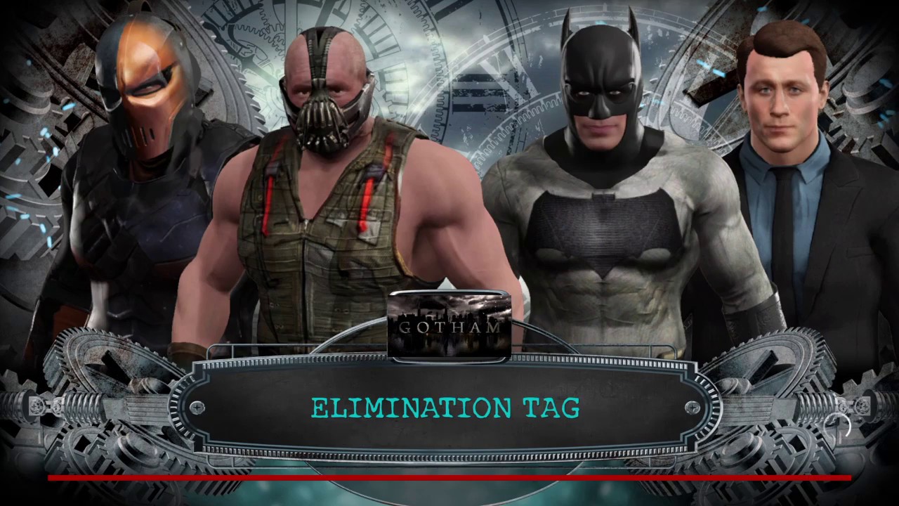 WWE 2K17 Batman,James Gordon VS Bane,Deathstroke Elimination Tag Match