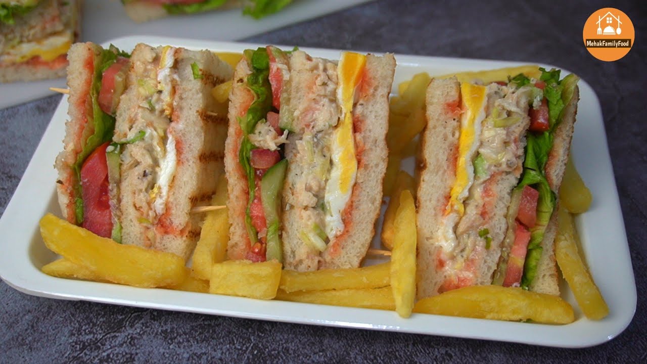 Chicken Grill Club Sandwich - Ramzan Special Chicken Sandwich Recipe by Mehak Family Food 