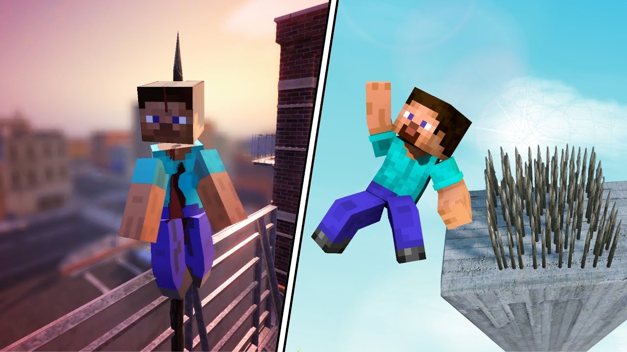 Minecraft NPC Ragdoll Physics Compilation #2 | Overgrowth
