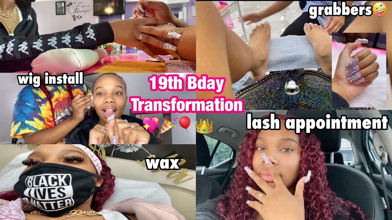 GETTING READY FOR MY BIRTHDAY VACATION VLOG (Hair,Nails,Lashes, + Wax)