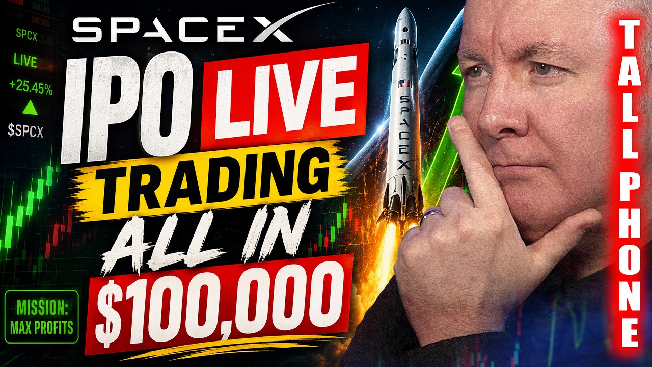 📱 🚨 SpaceX IPO LIVE Trading: $100,000 ALL IN on SPCX! History Starts NOW! | Martyn Lucas Investor