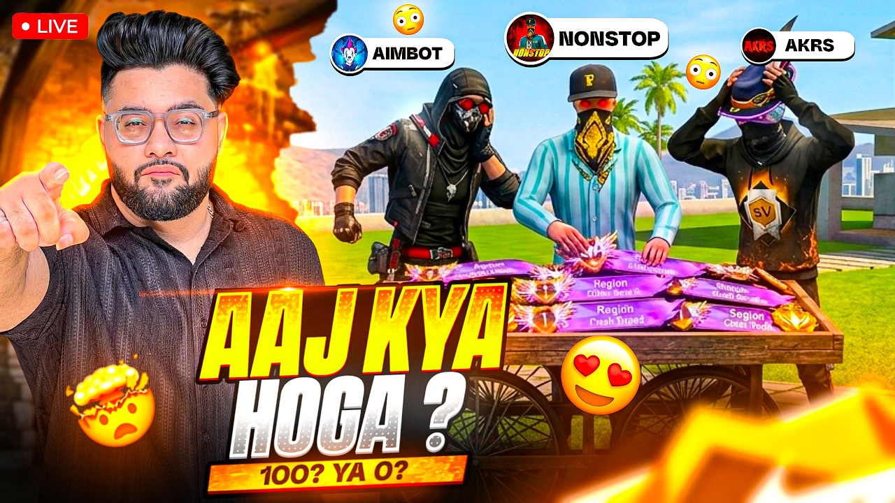FREE FIRE LIVE 🔴DAY-15  Aaj Lobby Tod Dunga💀India Top-100 Grind🔥🥵