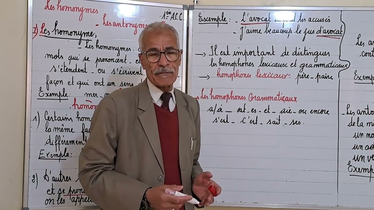 GRAMMAIRE:1ÈRE ANNÉE CYCLE COLLEGIAL  LES ANTONYMES.