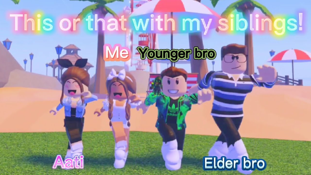 This or That! w/ my siblings 🥺💕 Roblox 2021 || Fufu Unicorn 🦄🌈💘✈️⚡
