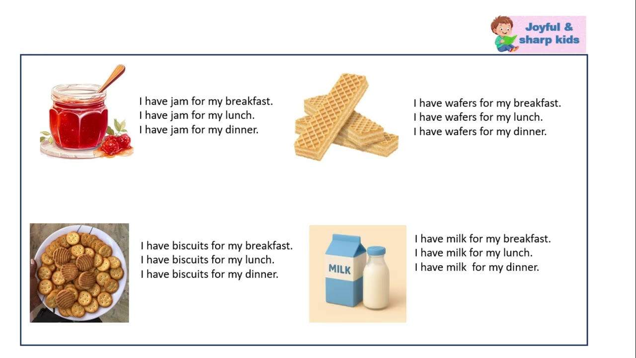 I have biscuits for my breakfast.