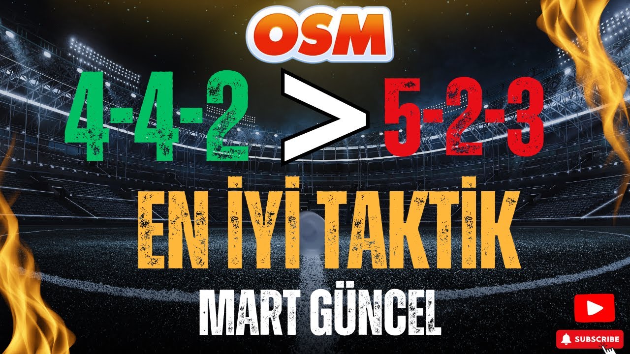 OSM 2025 MART GÜNCEL 4-4-2 EN İYİ TAKTİK ! 523 , 532 COUNTER TACTIC ! ONLİNE SOCCER MANAGER