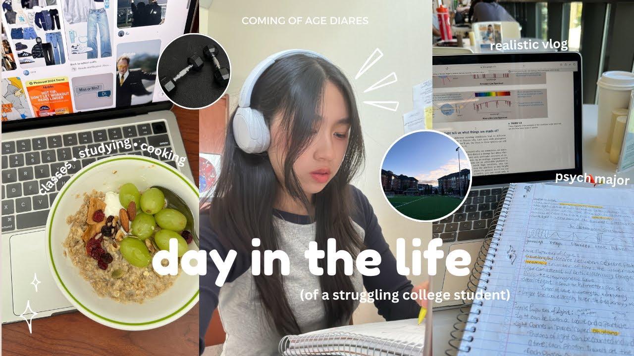 day in the life of a struggling COLLEGE FRESHMAN