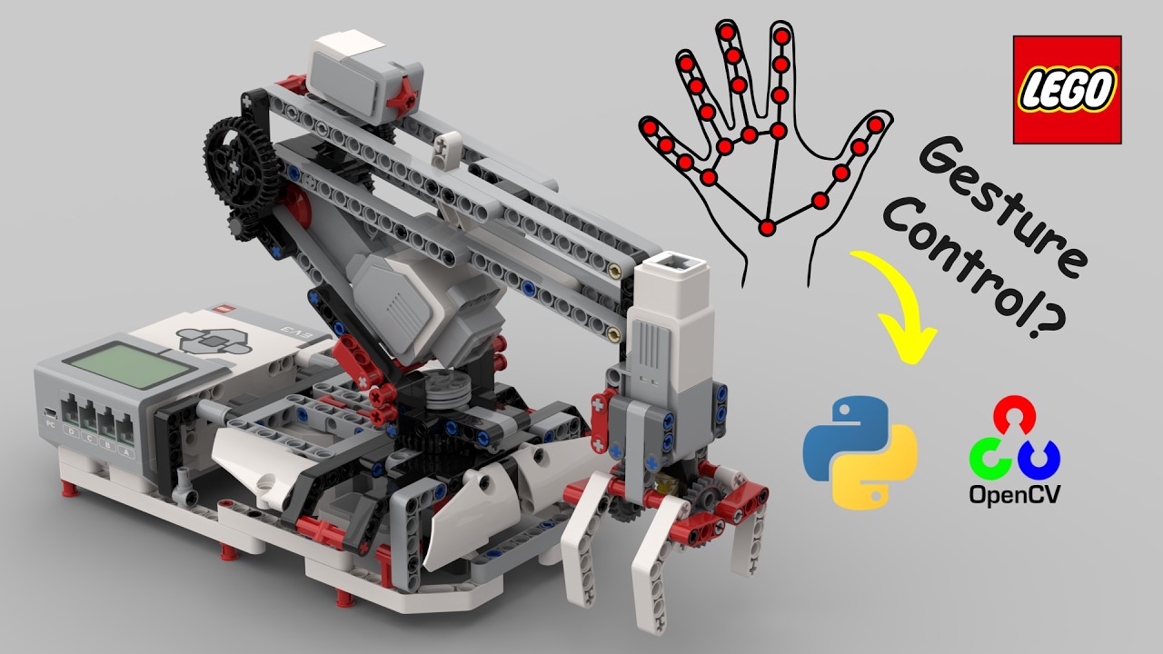 Controlling LEGO EV3 Robot Arm with Hand Gestures OpenCV