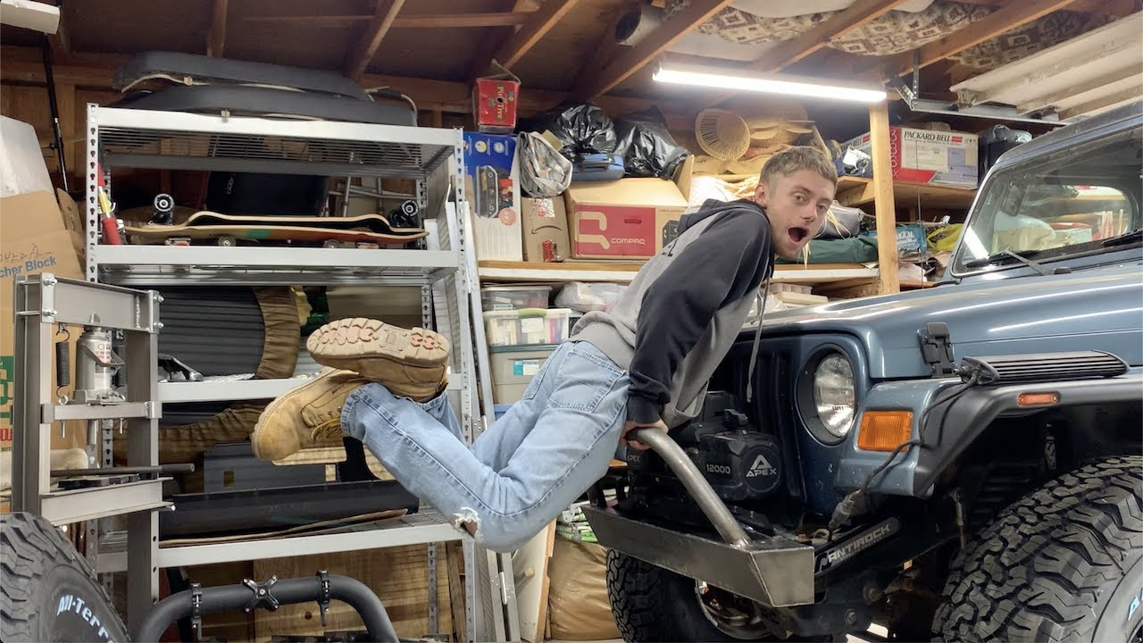 Jeep TJ Build Part 2: Custom Bumpers and Armor (HOLLOW REAR BUMPER with a HI-LIFT INSIDE!)