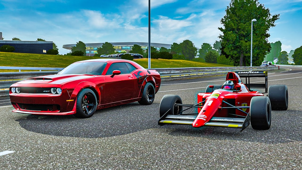 Dodge Demon (1122 hp) vs Scuderia Ferrari 641 (V12 F1 Car) | Forza Motorsport 7