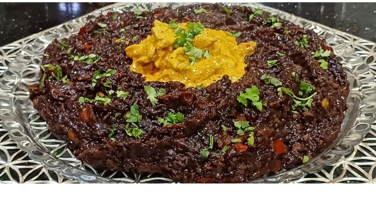 الأرز الأسود بالخضار وصفة رائعة بنينة و صحية بامتياز 👌👍 مع شرائح الدجاج بتتبيلة رائعة 👌