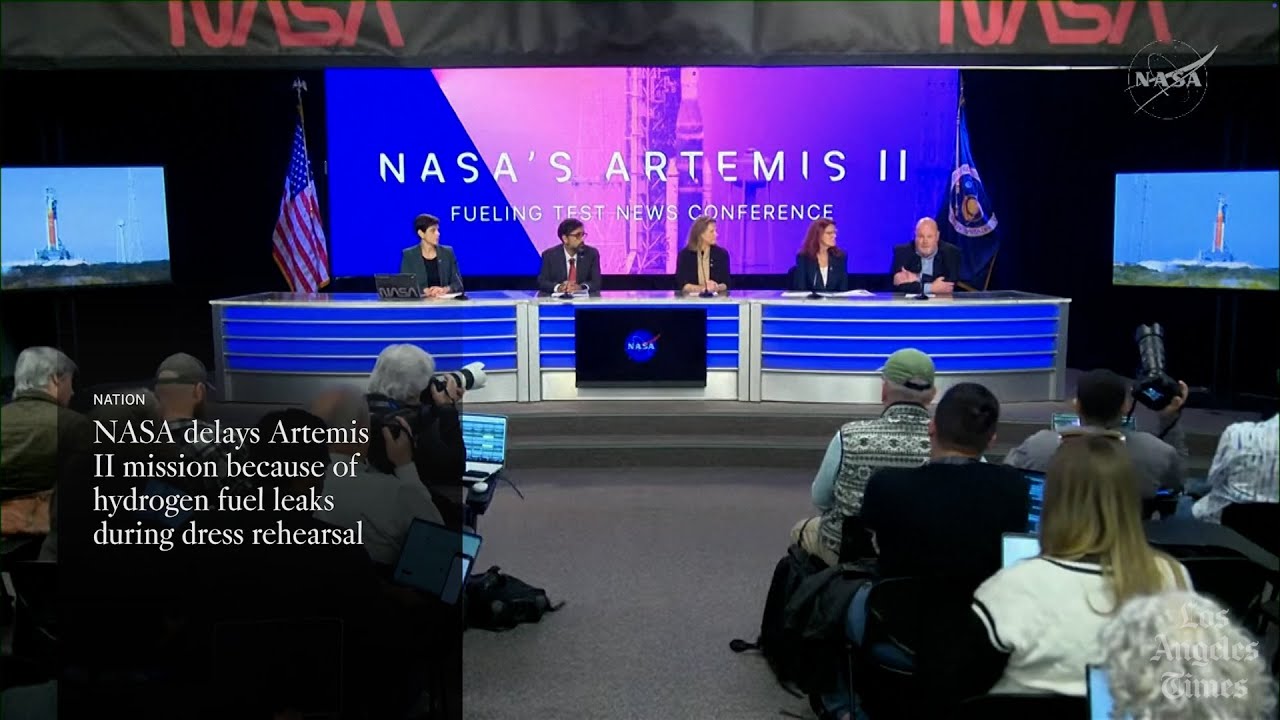 NASA delays Artemis II mission because of hydrogen fuel leaks during dress rehearsal