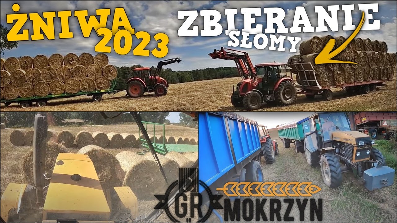 OPOROWY DZIEŃ W GR MOKRZYN 🌾 AKCJA SŁOMA & TRANSPORT ZBOŻA - ŻNIWA 2023 ✔ Bronczek