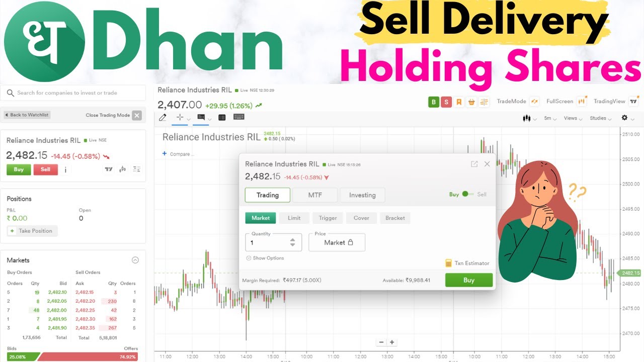 How To Sell Long Term Holding Shares In Dhan | Dhan Web Trading Tutorial For Beginners
