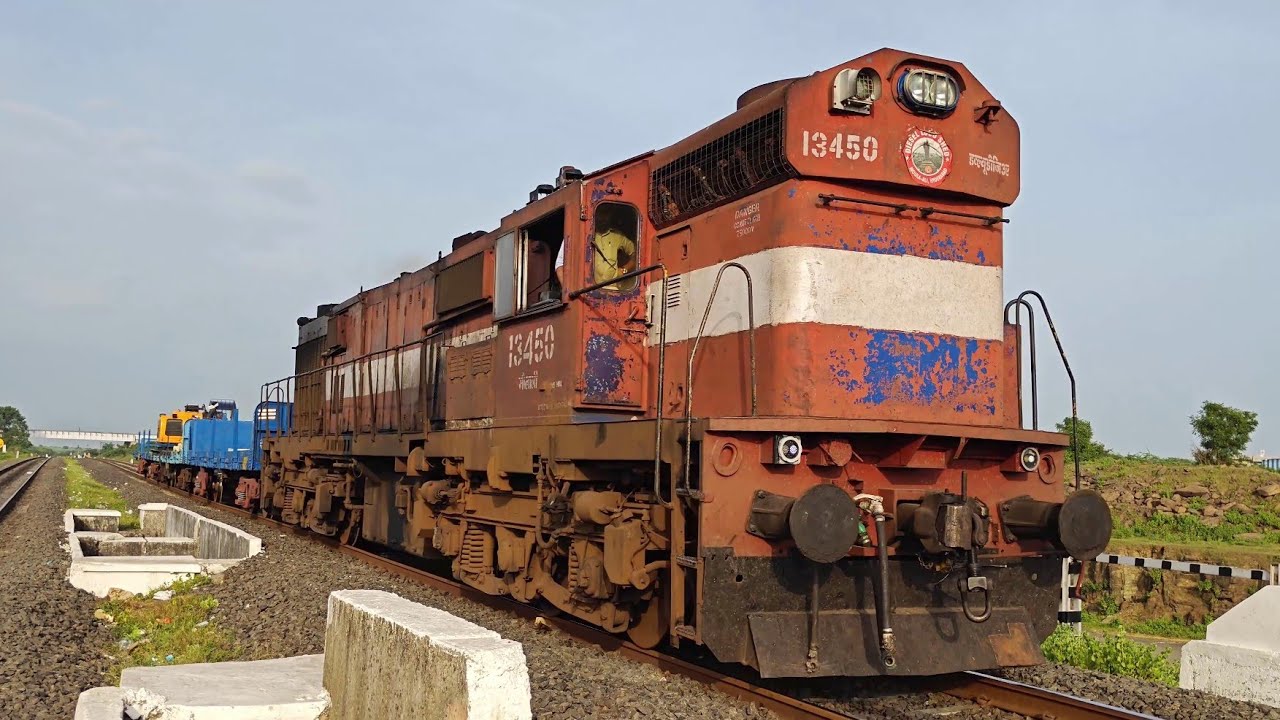 Nanded Purna Electrification Train | MLY WDG3A Diesel Locomotive | Train Videos Indian Railways