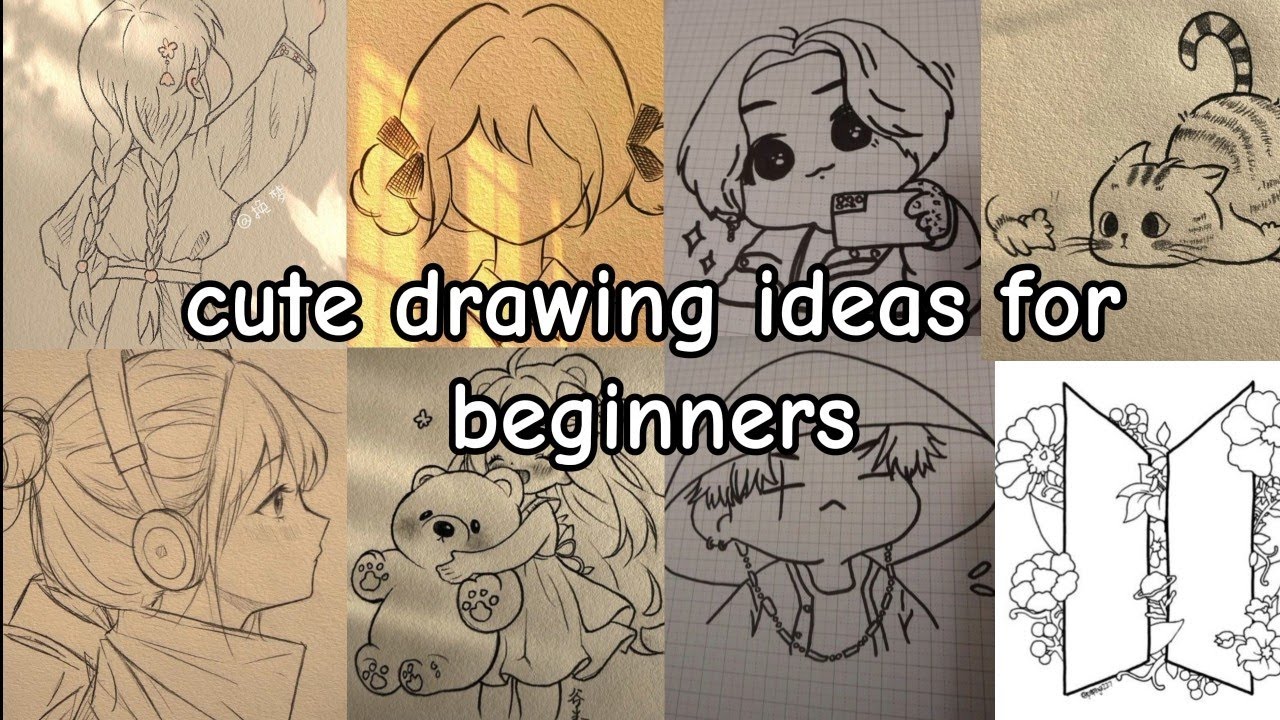 best drawing ideas for beginners | part-4 | cute drawings | aesthetic |