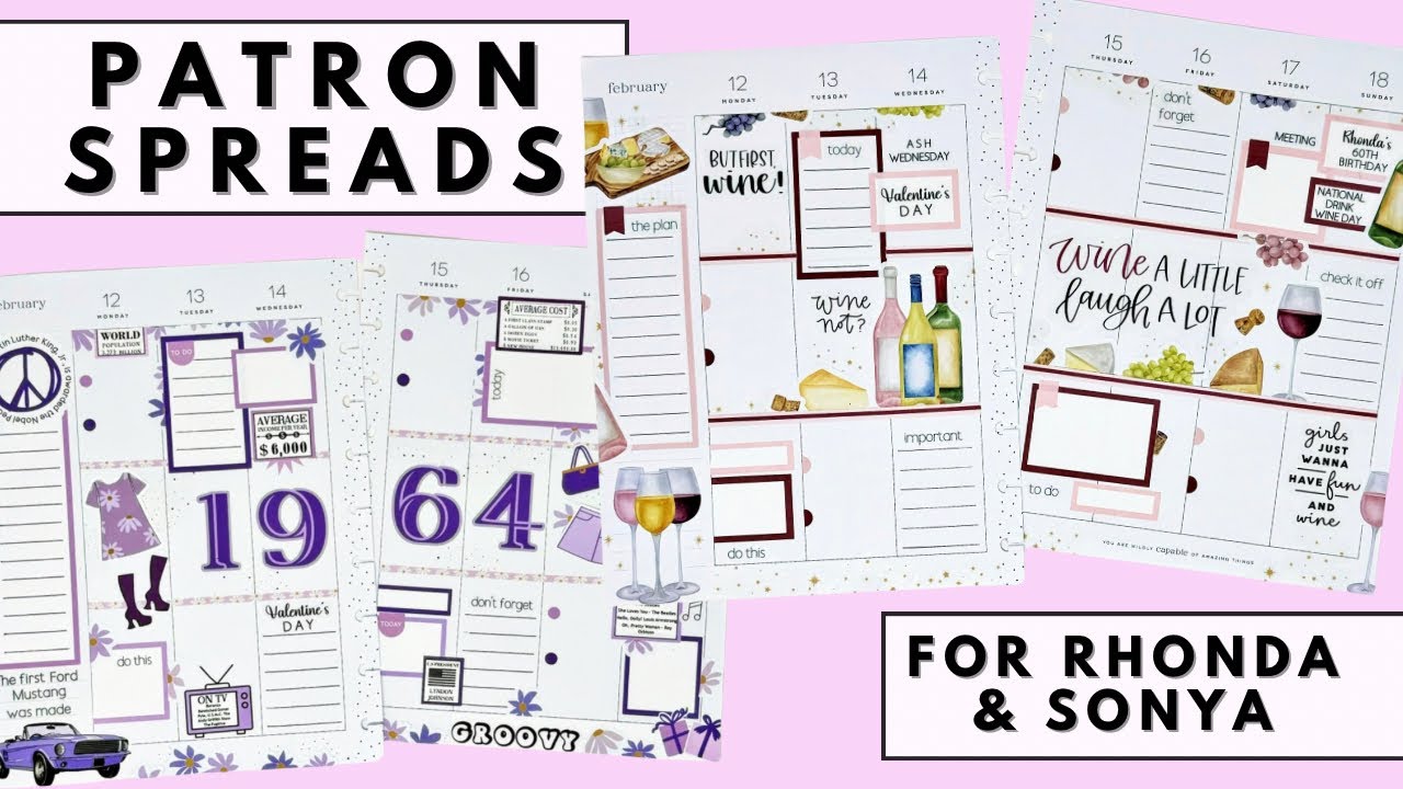 PLAN WITH ME | PATRON SPREADS FOR RHONDA & SONYA | THE HAPPY PLANNER