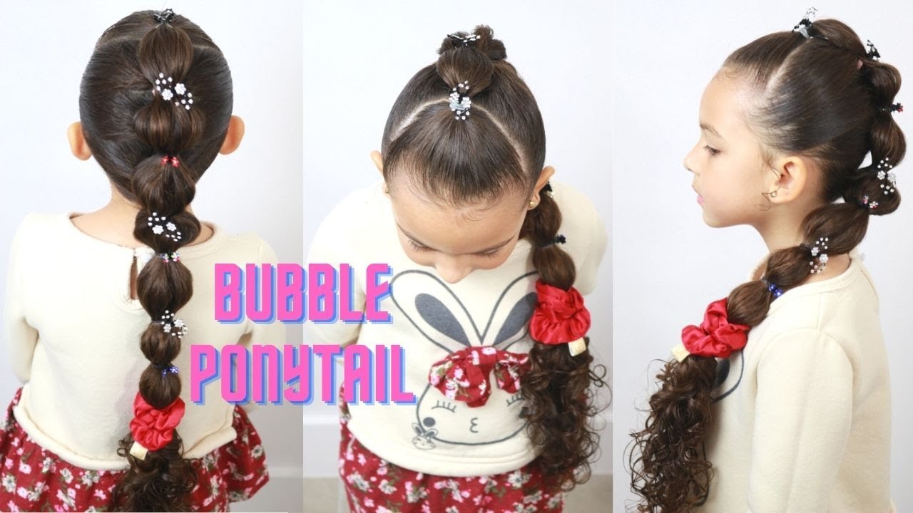 TODDLER GIRL EASY CURLY/WAVY HAIRSTYLES | Bubble Braid Mohawk Tutorial