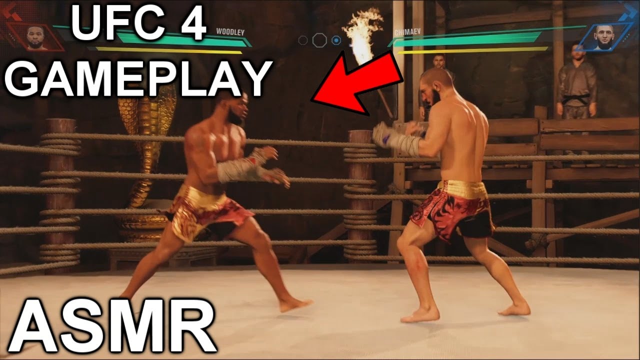 ASMR | Relaxing UFC 4 Gameplay | Relaxing Gum Chewing  & Whispering