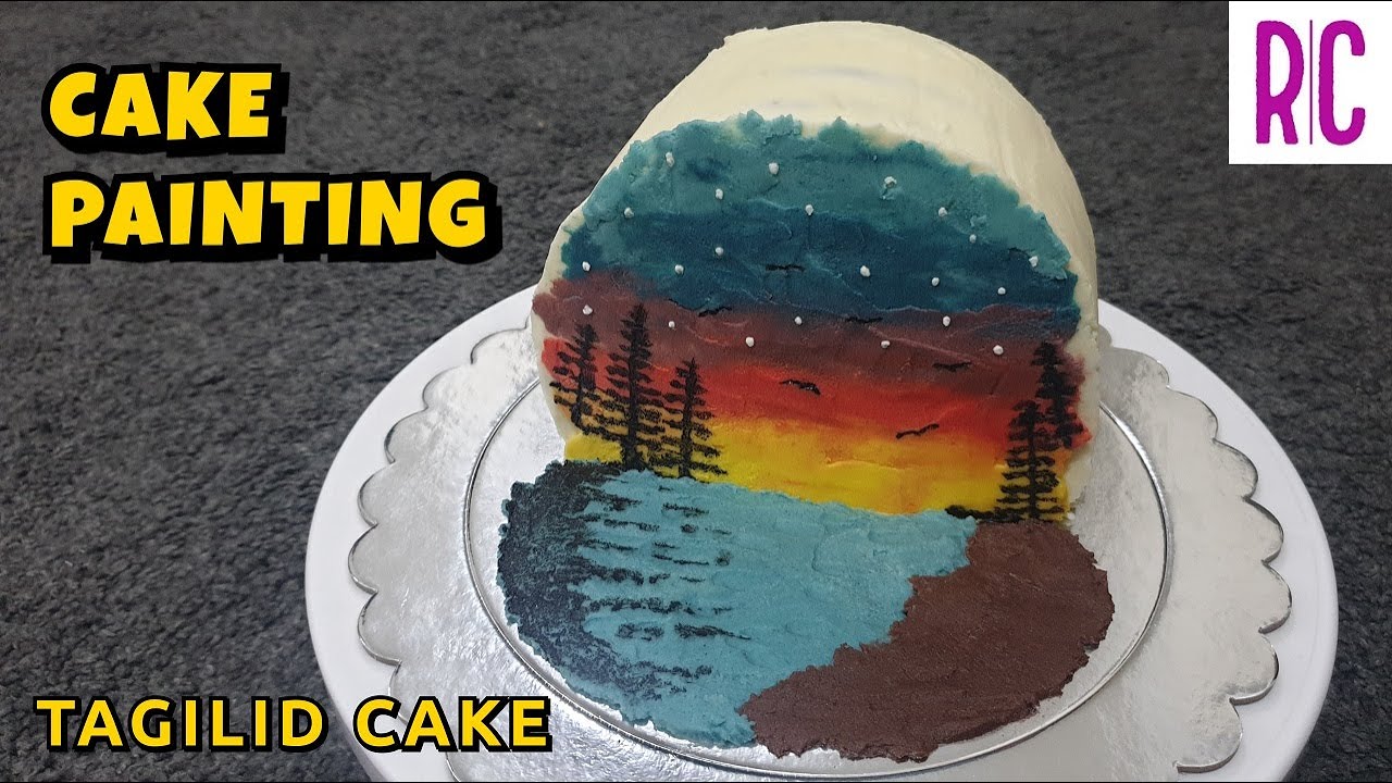 CAKE PAINTING | Tagilid Cake | Half Cake | New Trend Cake 2021 | Painted Buttercream | Recel Creates