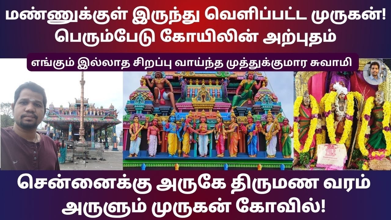 சென்னைக்கு அருகே திருமண வரம் அருளும் பெரும்பேடு முத்துக்குமாரசுவாமி ஆலயம் | Perumbedu Murugan Temple