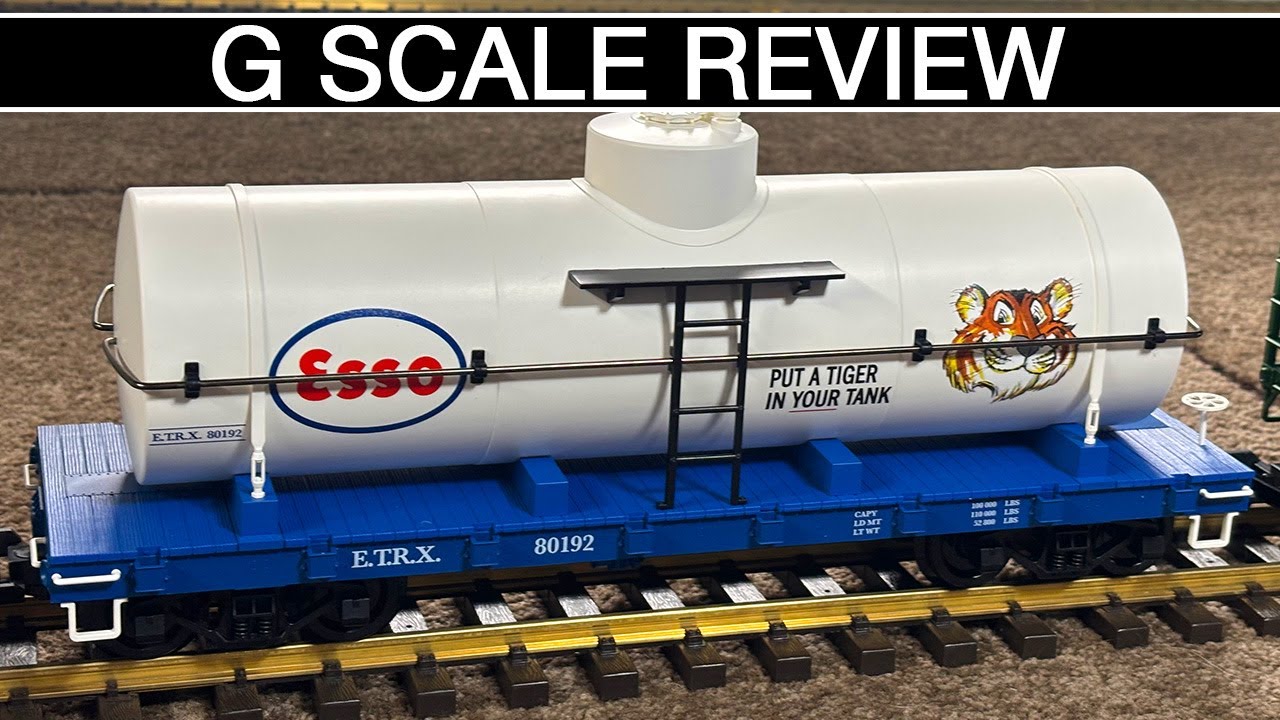 🔴 PIKO ESSO TANK CAR REVIEW | PIKO 38796 | G SCALE MODEL RAILROADING | LGB COMPATIBLE TRAINS