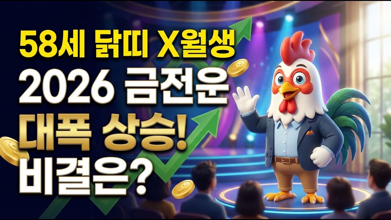 58세 닭띠, 2026년 금전운 폭발?! 💰