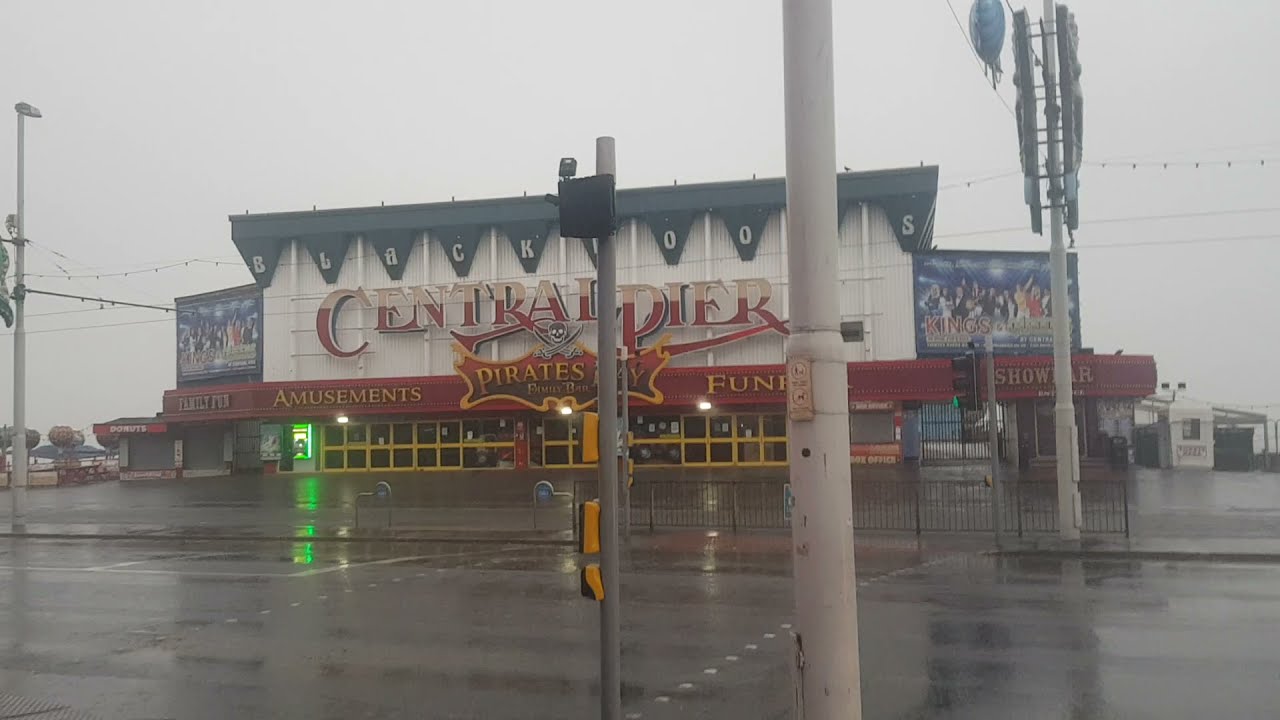 Drenched Throwing It Down Weather From Central Prom Blackpool