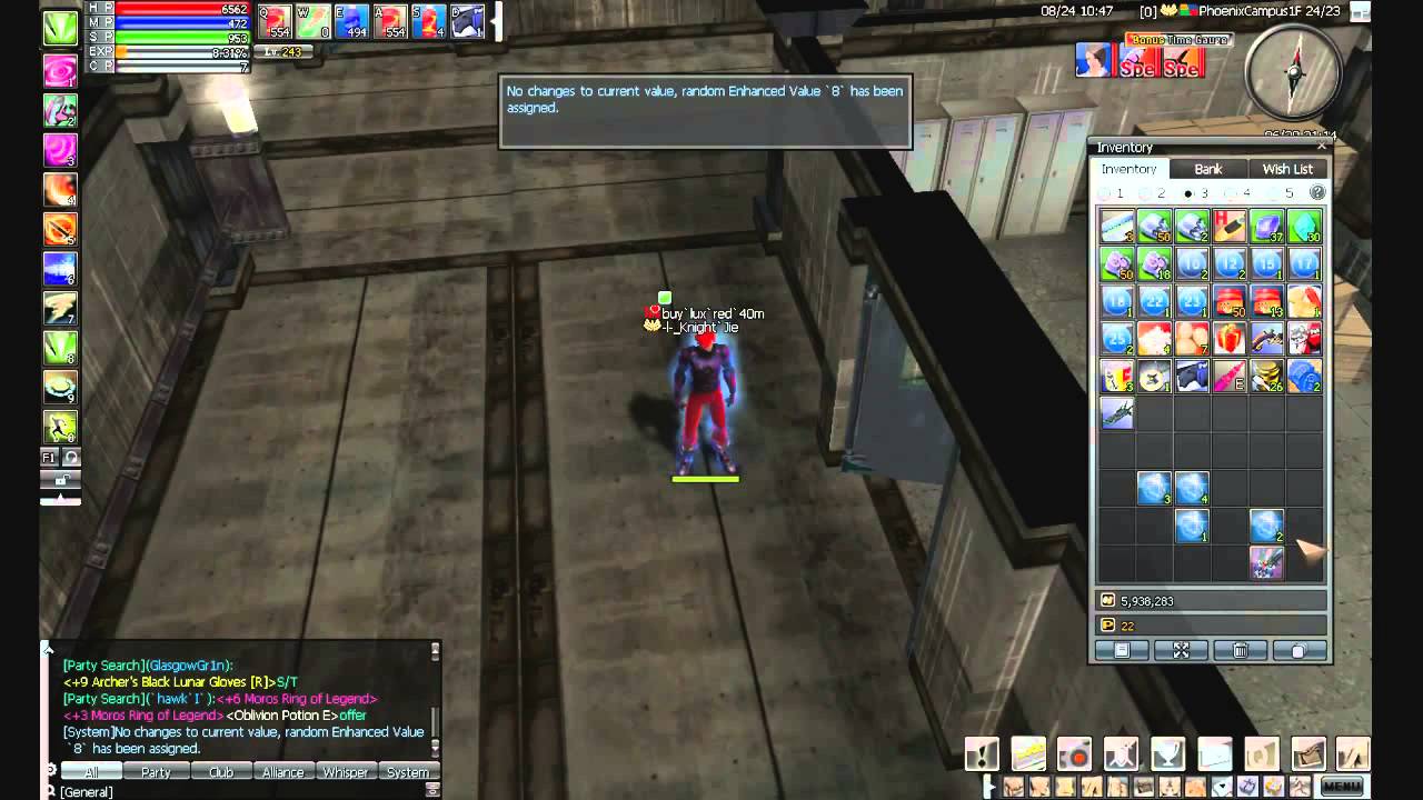 Ran Online GS Making Dark Weapon +9 and Reform