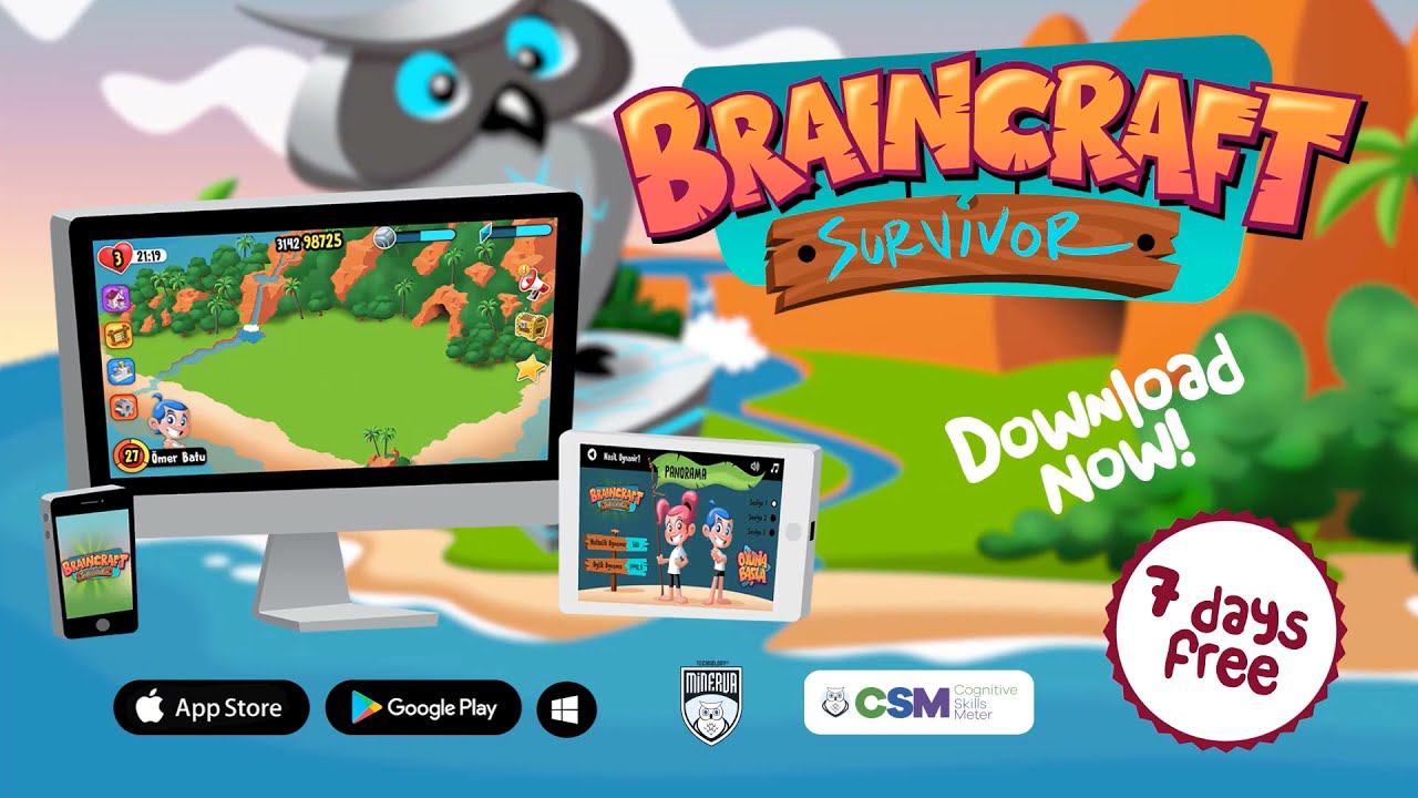Braincraft Survivor (Brain Training App)